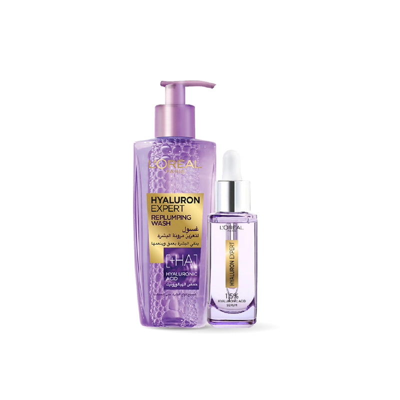 Hyaluron Expert Replumping Face Wash + Hyaluron Expert Replumping Serum with Hyaluronic Acid 30 mL