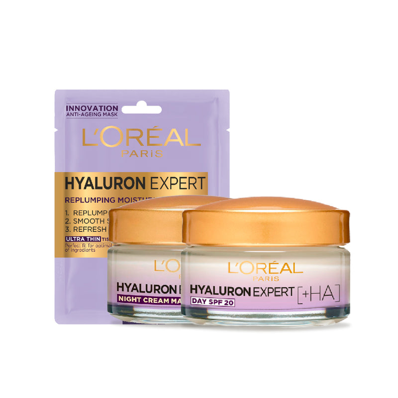 Hyaluron Expert Day Cream + Hyaluron Expert Night Cream + Hyaluron Expert Tissue Mask