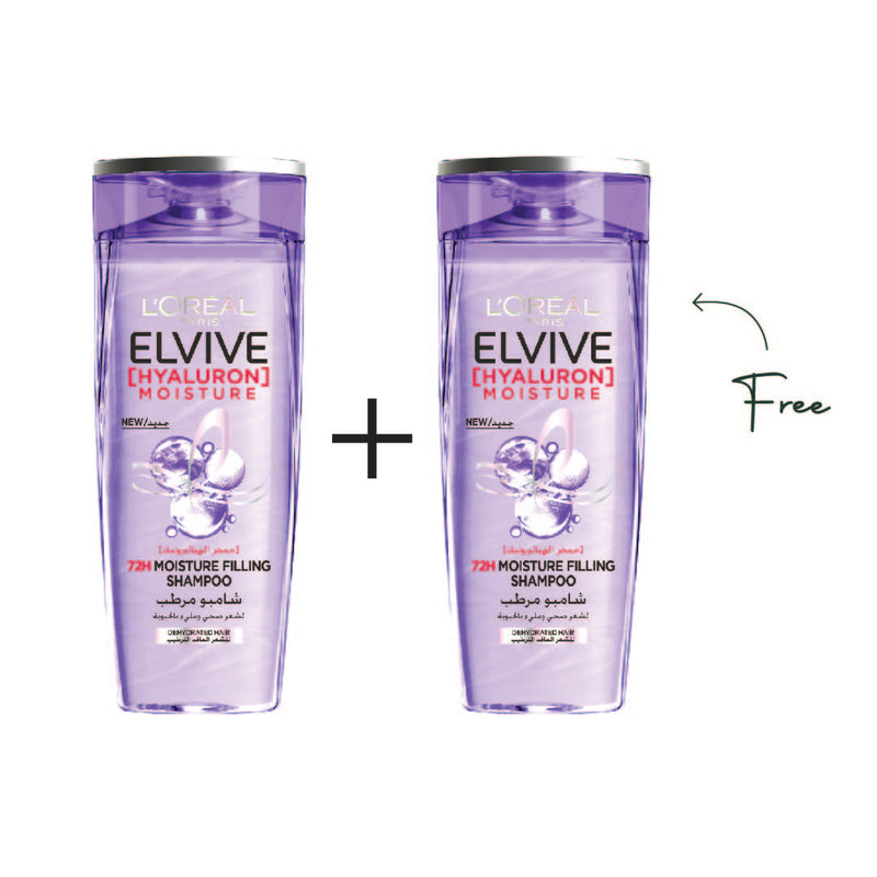 2 x Elvive Hyaluron Moisture Filling Shampoo - Dehydrated Hair (200ml)