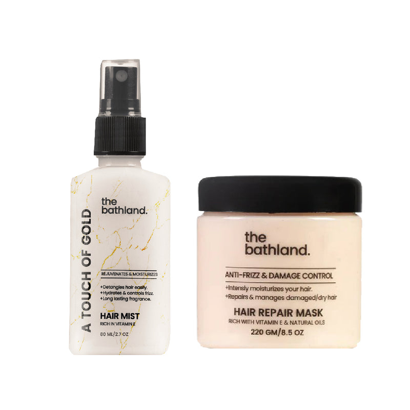 The Bathland Hair Repair Mask + The Bathland Hair Perfume & Mist Touch Of Gold
