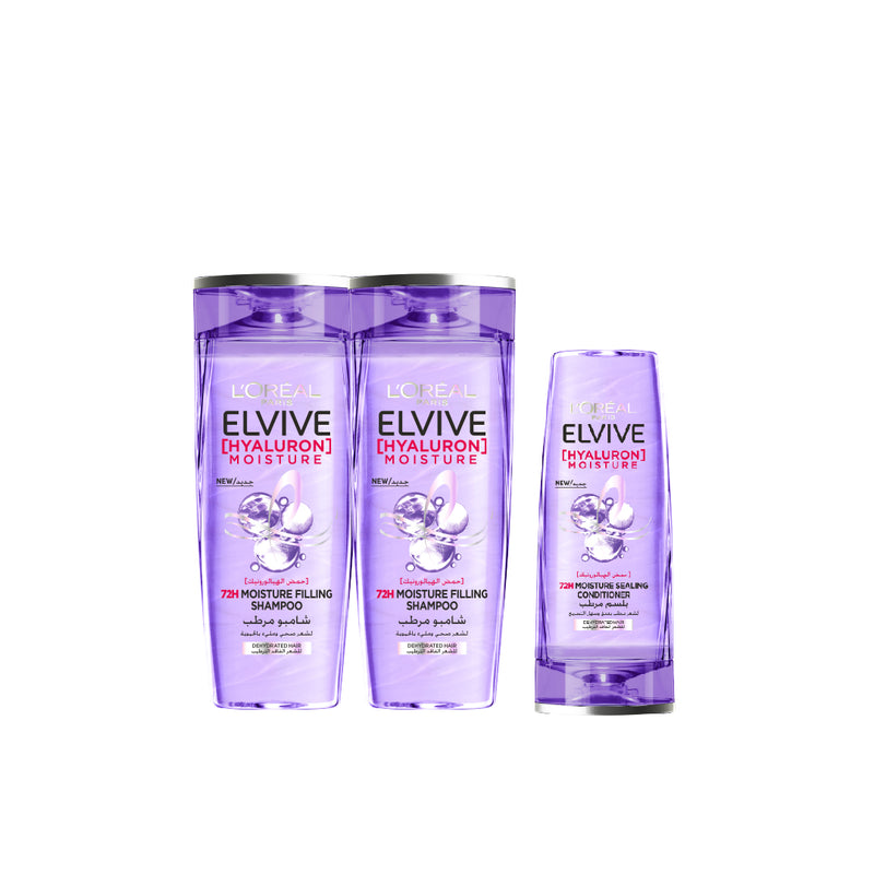 2 x Elvive Hyaluron Moisture Filling Shampoo  + Elvive Hyaluron Moisture Conditioner