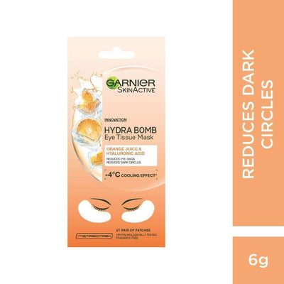 Garnier Eye Tissue Mask - Hydra Bomb / Orange Juice + Hyaluronic Acid
