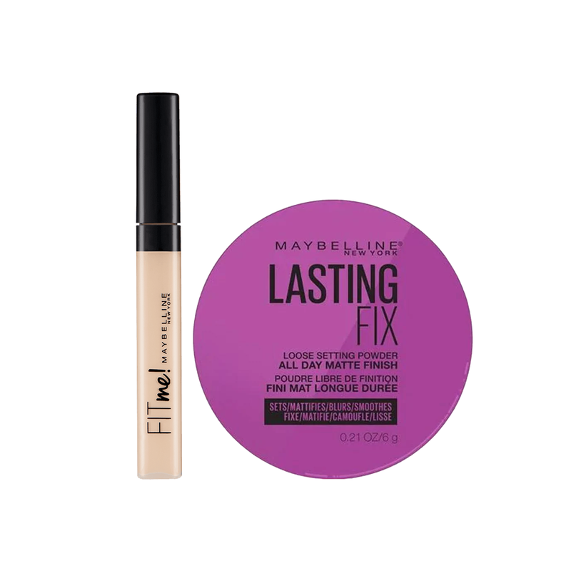 Fit Me Concealer + Facestudio Master Fix Setting and Perfecting Powder